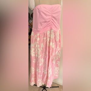 Torrid Midi Jersey Challis Sweetheart Tube Dress